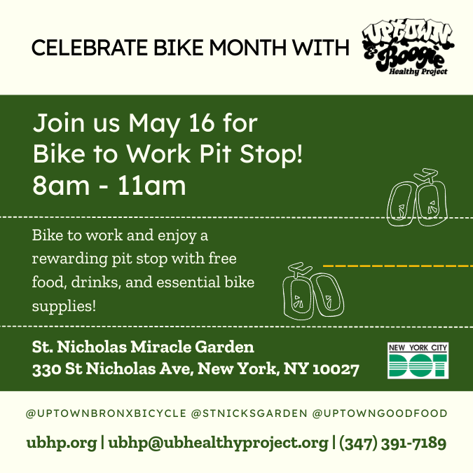 Join us May 16 for Bike to Work Pit Stop! 8am - 11am